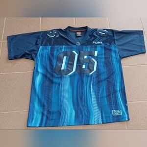 VTG FUBU Sports 05 Official Champions XXL League Football Jersey Blue Y2K